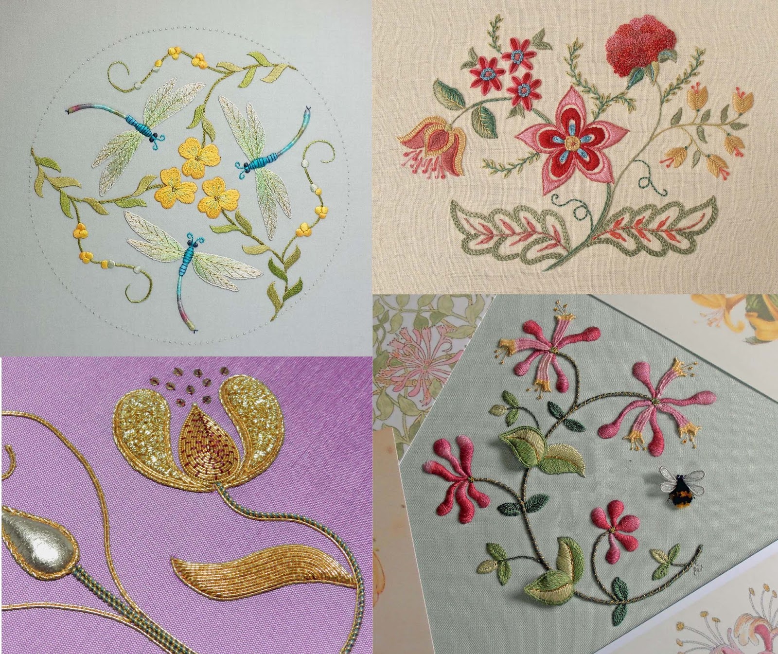 Anna Scott Alpine Experience Crewel Embroidery WIP