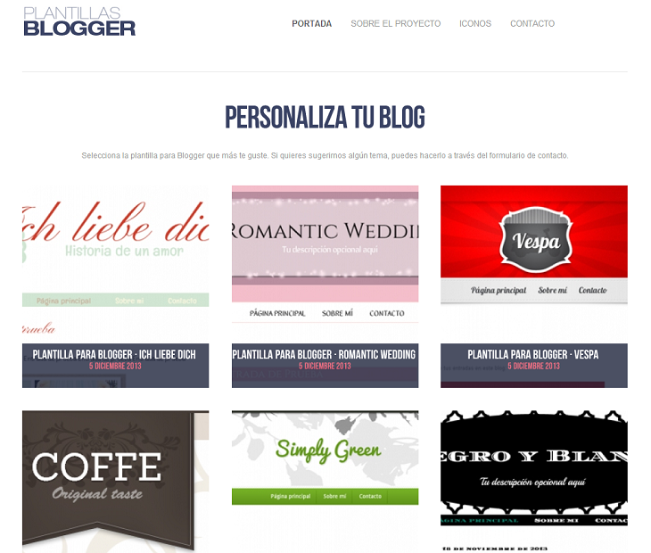 Plantillas para Blogger Plantillas para Blogger