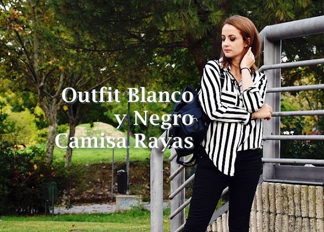 Outfit y Negro Camisa Rayas