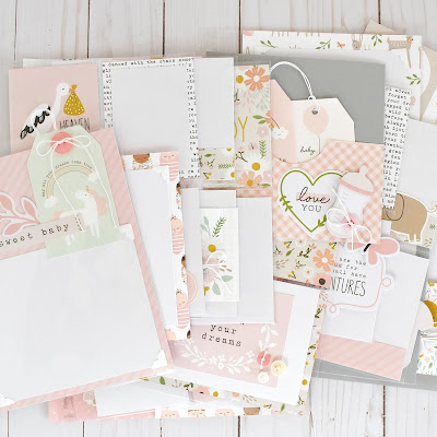 Baby Girl Mini Album Kit by Wendy Sue Anderson for Button Farm Kit Club