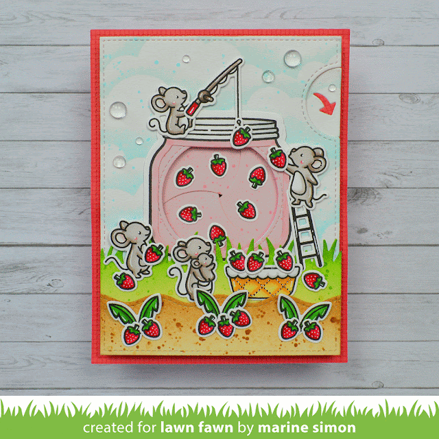 Blue Marine Craft Lawn Fawn A Magic Iris Shaker Card