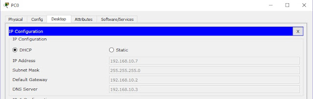 Configurar cliente DHCP