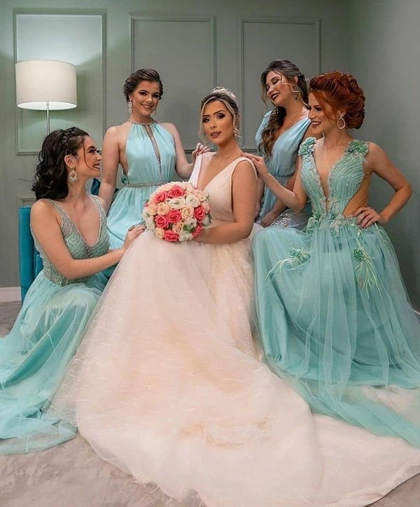 Ideias de fotos de noiva e madrinhas de casamento juntas