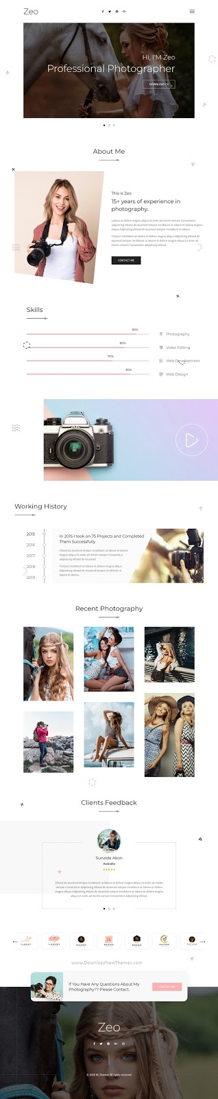 Zeo - Photography Portfolio HTML Template - Download New Themes