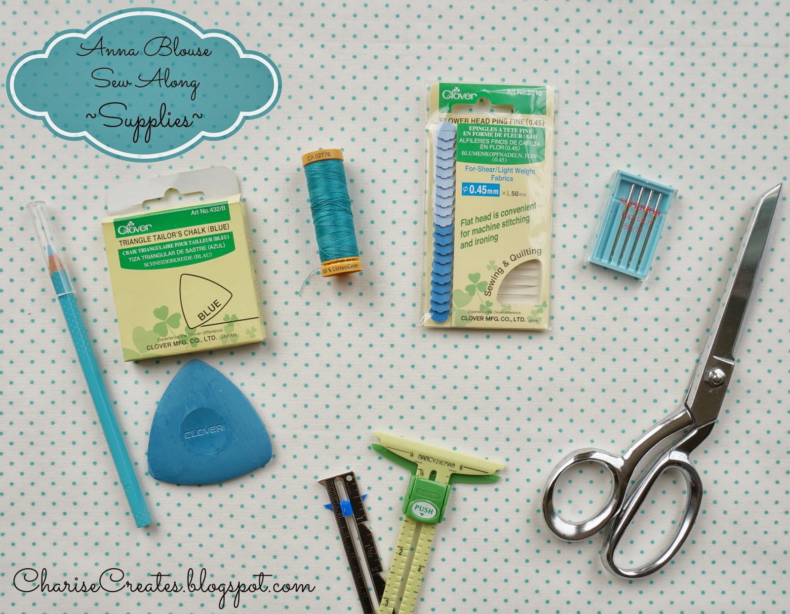 Charise Creates Dress Making Tools and Supplies The Anna Blouse Sew