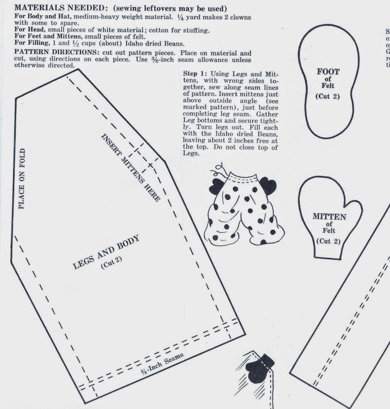 Free Printable Clown Costume Pattern - Printable Word Searches