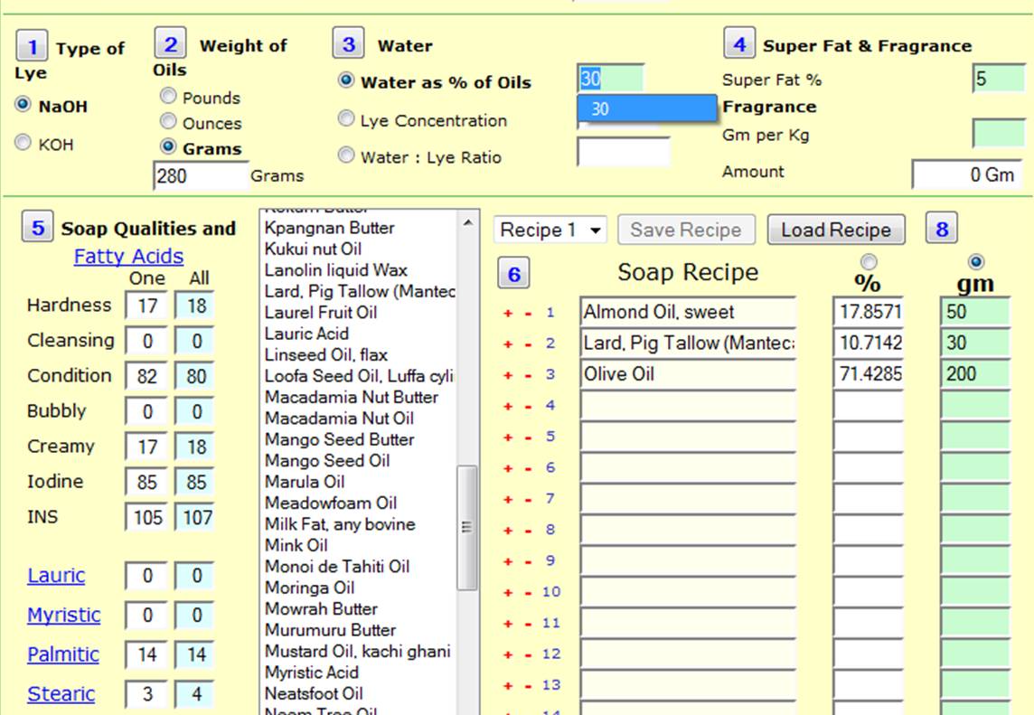 soapcalc net com