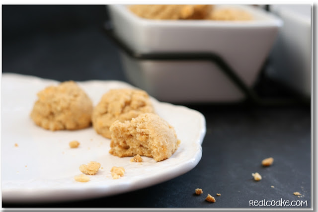 Cheese Rice Krispie Ball on plate with bite taken out