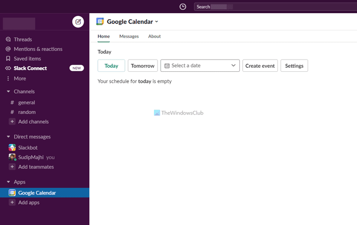 Come collegare Google Calendar a Slack