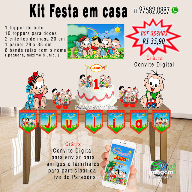 Toppers para docinhos Fundo Xadrez Vermelho e Poá - Fazendo a Nossa Festa   Festa junina vermelha, Festa junina turma da mônica, Decoração de festa  junina