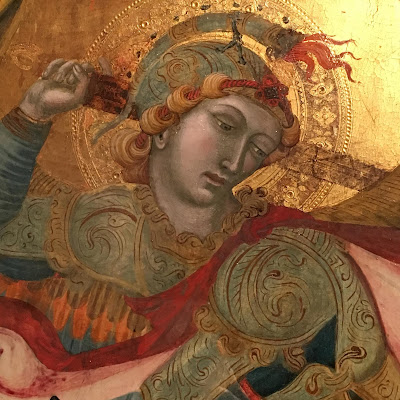 Ambrogio Lorenzetti: San Michele arcangelo dal trittico di San Michele arcangelo di Badia a Rofeno (1337