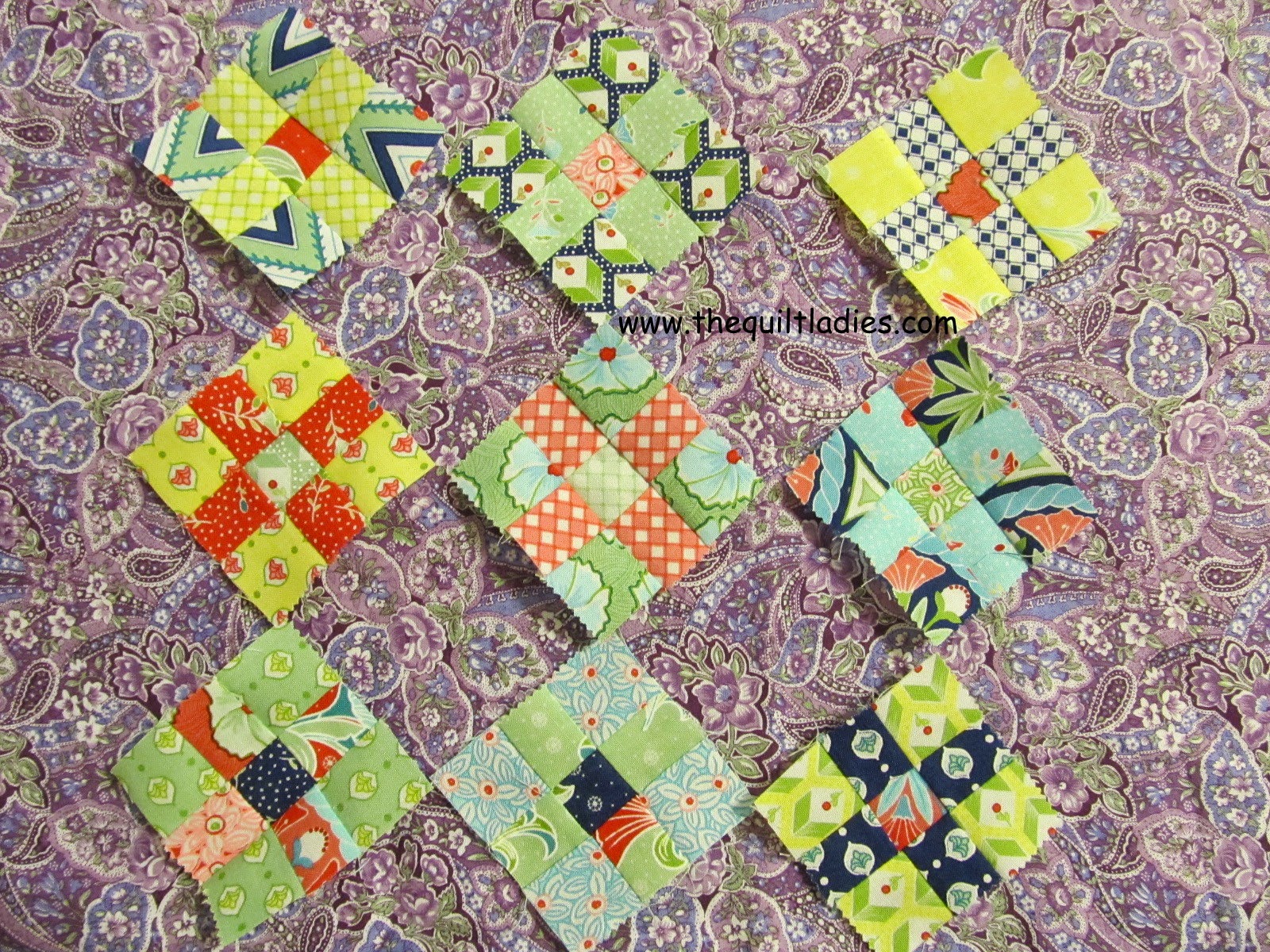 The Quilt Ladies Nine Patch Table Topper Quilt Pattern Picking