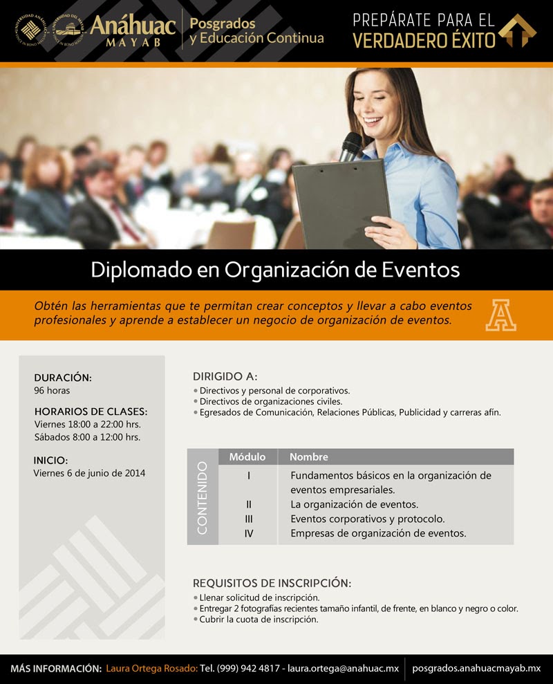 Diplomado en Organización de Eventos Posgrados