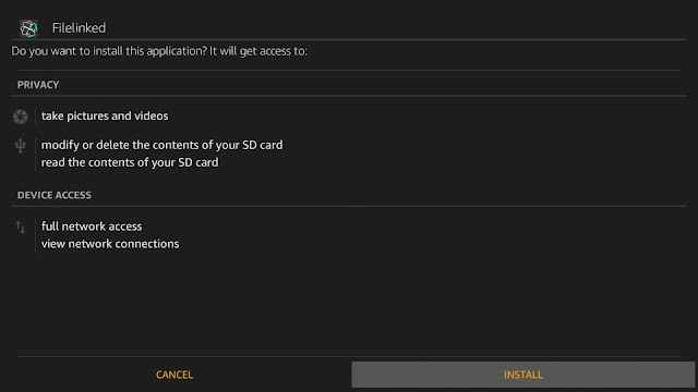 how to install FileLinked on FireStick