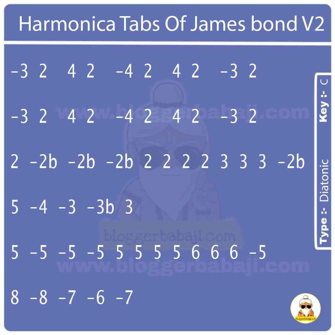 Harmonica Tabs Of James bond V2