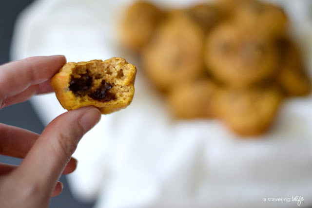 mini pumpkin protein muffins | recipe | www.atravelingwife.com | a traveling wife
