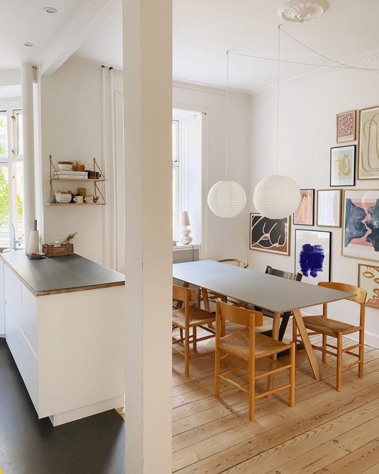 Line's Relaxed Copenhagen Home with Pretty Pastels