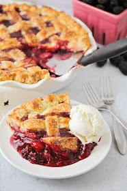 This triple berry pie is loaded with juicy berries, with the perfect balance of sweetness and tartness. It's so delicious!