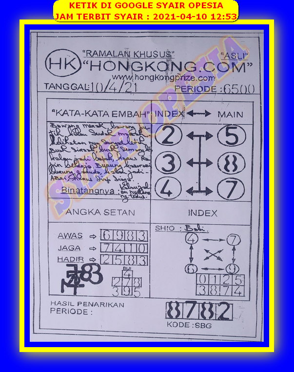 gambar togel hongkong