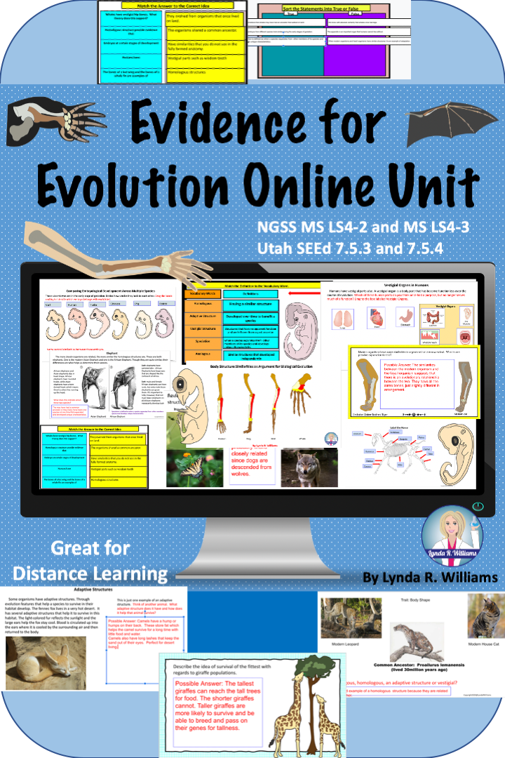 Comparative Anatomy NGSS MSLS42 and MSLS43 Teaching Science with