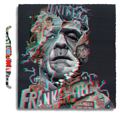 “3D Frankenstein” Universal Monsters Fine Art Print by Tristan Eaton