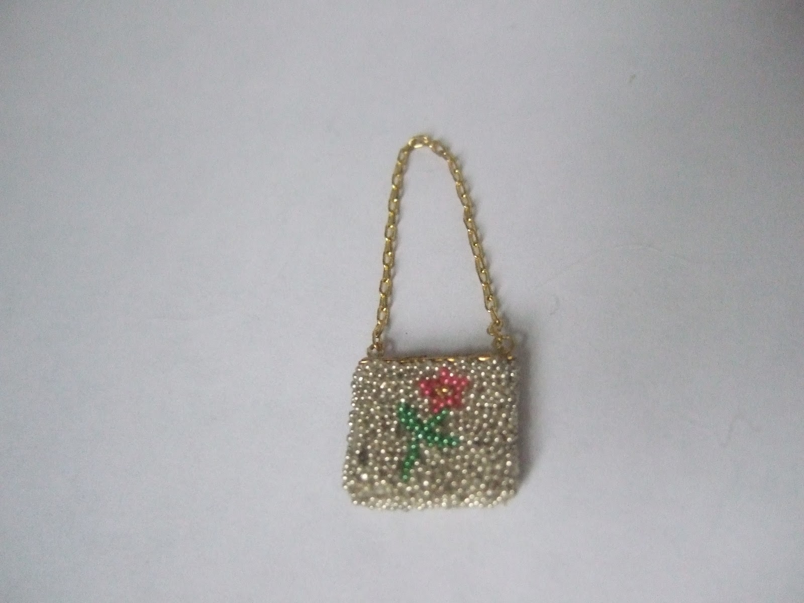 Wasting Gold Paper Beaded Handbags in Miniature