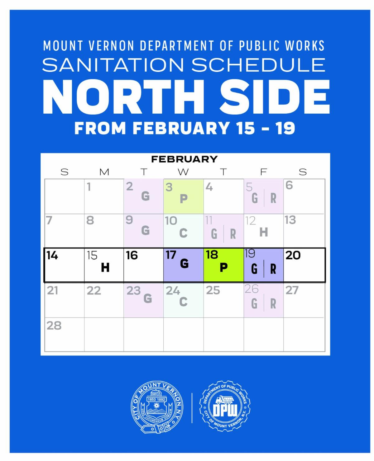 Yonkers Insider Mount Vernon Insider Important Sanitation Schedule