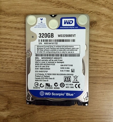 western digital scorpio blue 320gb 5400rpm 8mb cache sata ii wd3200bevt 1