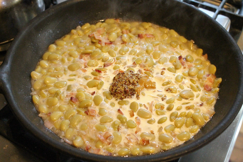 Food Lust People Love Creamy Lima Beans with Bacon and Mustard