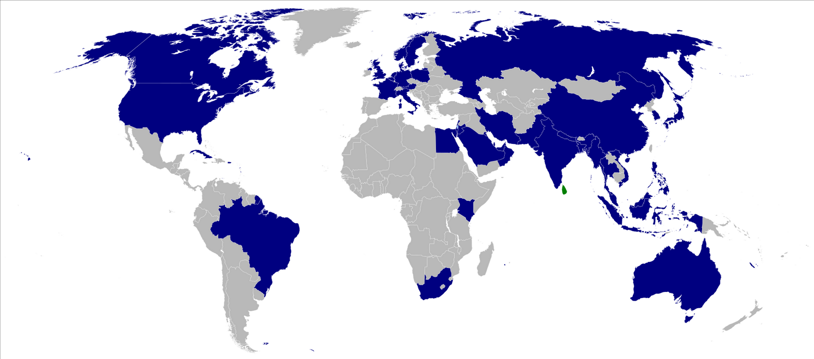 Sri Lanka Weltkarte