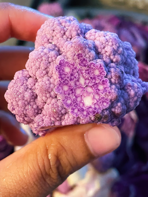 photo of purple cauliflower