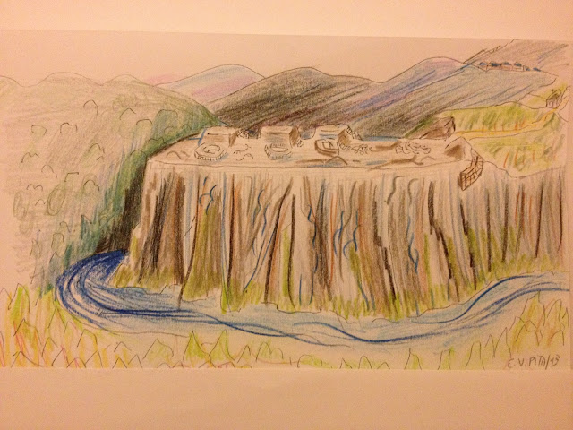 Drawing by E.V.Pita (2013) Fort-hill of Vilar