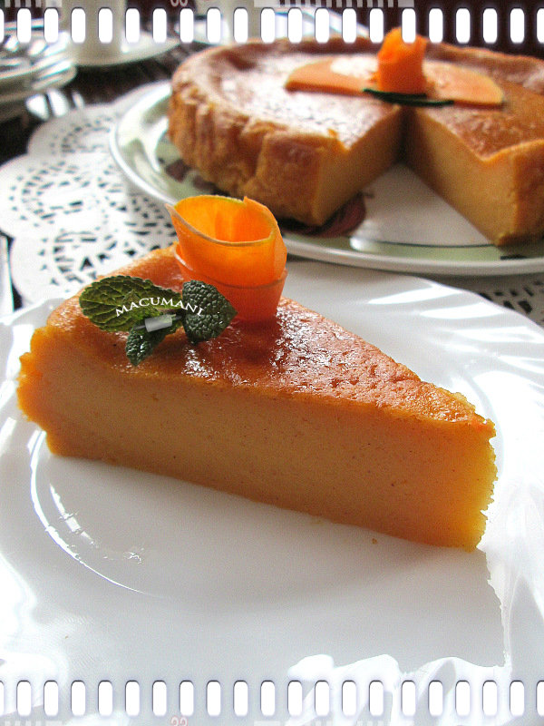 Tarta pudin de calabaza
