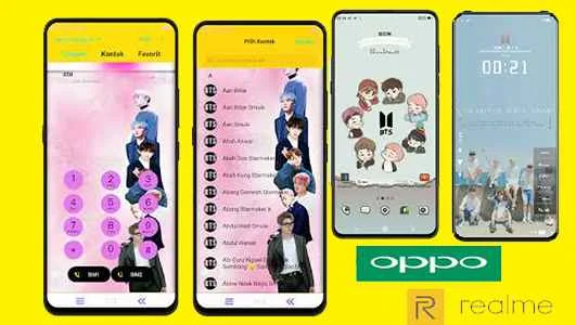 2 Tema BTS Untuk Oppo Dan Realme Tembus Aplikasi