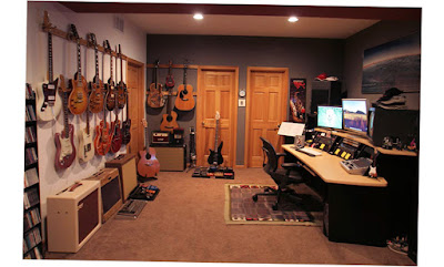 2016 Small Man Cave Ideas Basement for Musician With Guitar Collection on The White Wall New Pic