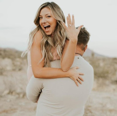 Daniel Vogelbach future wife Kristina Russii showing off the engagement ring