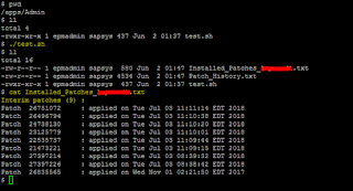 Shell script to extract Oracle Hyperion patches currently applied Shell script to extract Oracle Hyperion patches currently applied
