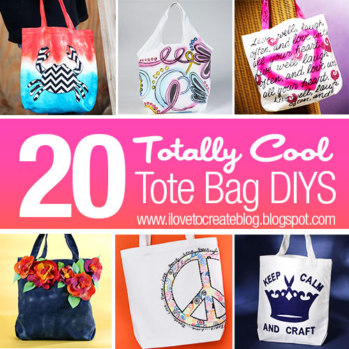 iLoveToCreate Blog: 20 Totally Cool Tote Bag DIYs