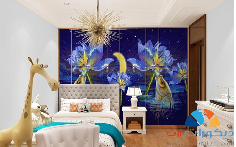 ورق جدران اطفال غرف اولاد 3d العاب بنات 2021 ديكورات