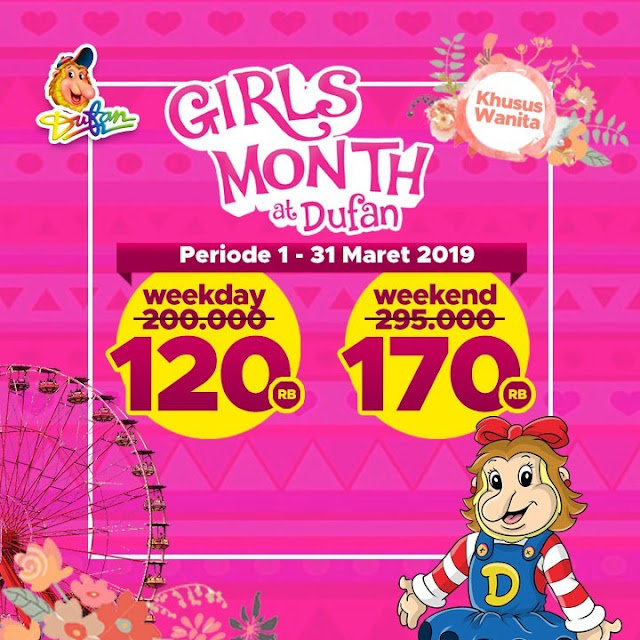 #Ancol #Dufan - #Promo Girls Month Harga Special Khusu Perempuan Se-Indonesia (s.d 31 Maret 2019) #Ancol #Dufan - #Promo Girls Month Harga Special Khusu Perempuan Se-Indonesia (s.d 31 Maret 2019)