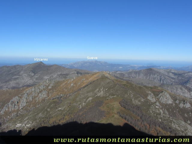 Vista del Vízcares y Sueve