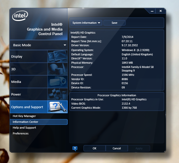 Intel graphic 3600