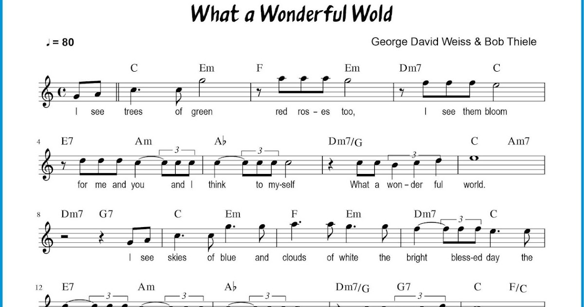 Chord Lagu What a Wonderful World - SEPUTAR MUSIK