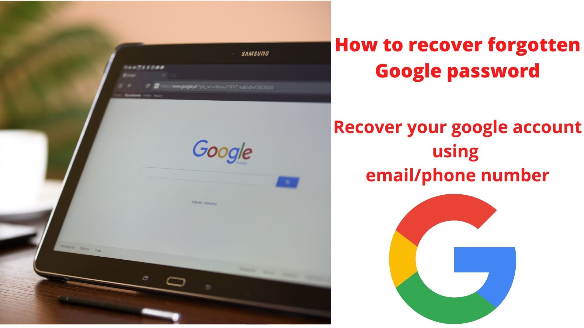 How to recover forgotten Google password