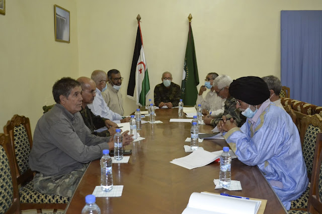 Brahim Ghali preside una reunión del Buró permanente del Frente Polisario.