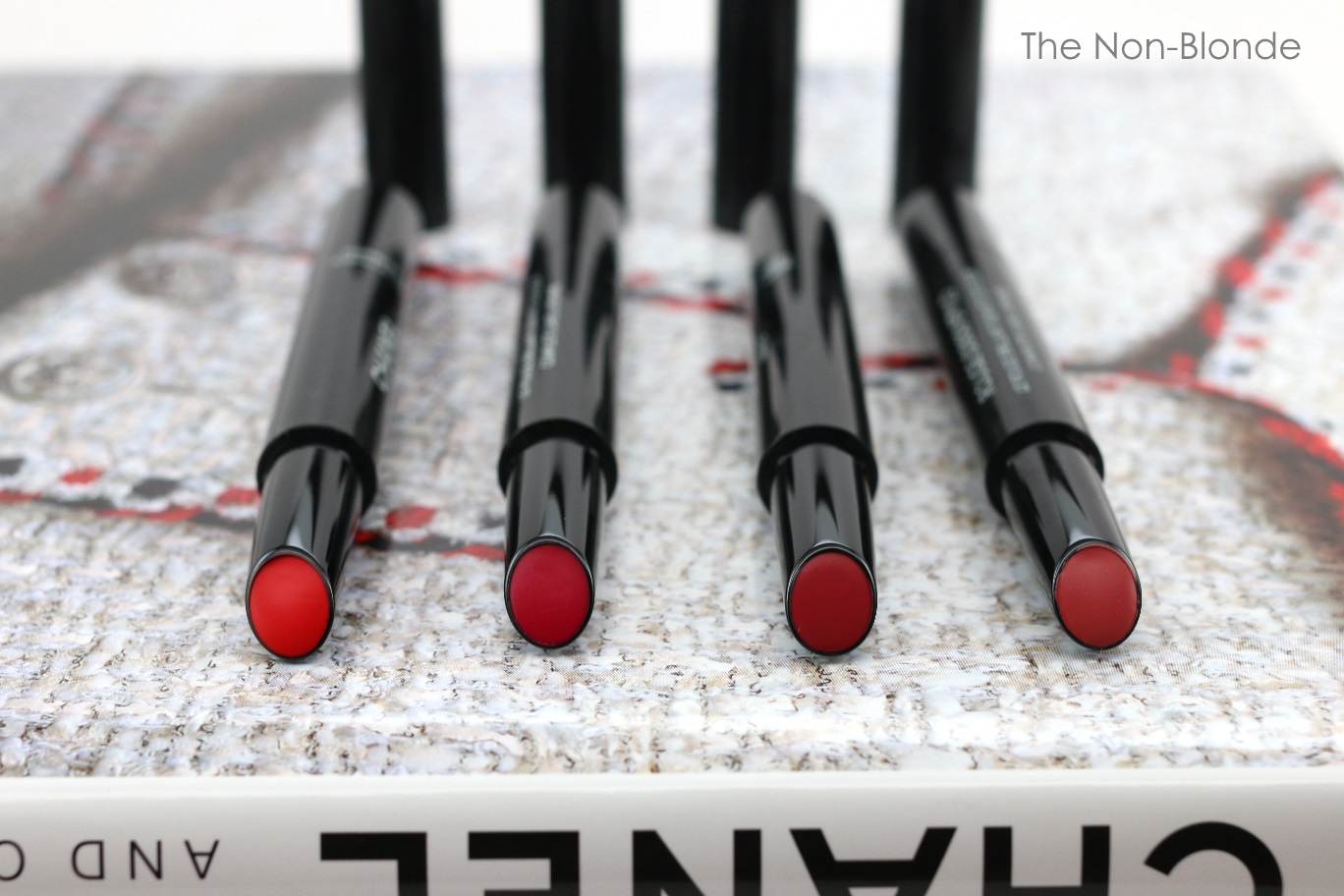 The Non-Blonde: Chanel Rouge Coco Stylo Complete Care Lip Shine 206, 208,  214, 216