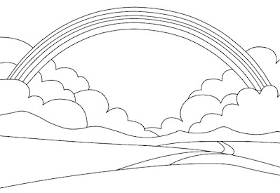 Desenhos de arco-íris para colorir