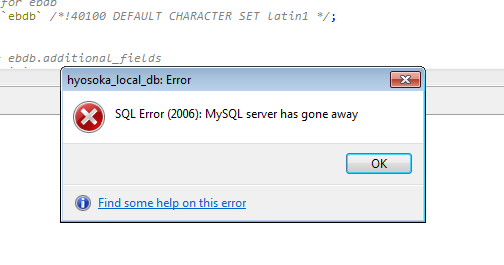 Dimensi TutupBotol: MySQL Server has Gone Away