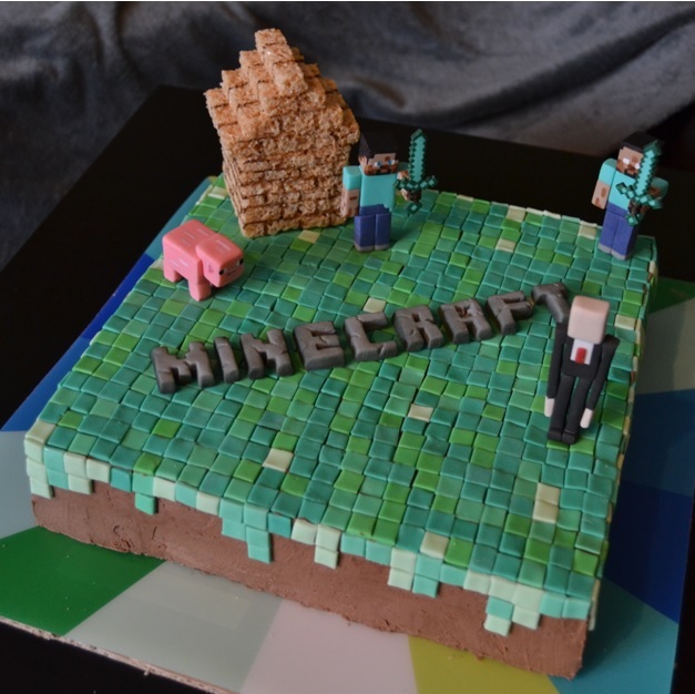 Sweet Dreams and Sweet Living Minecraft cake