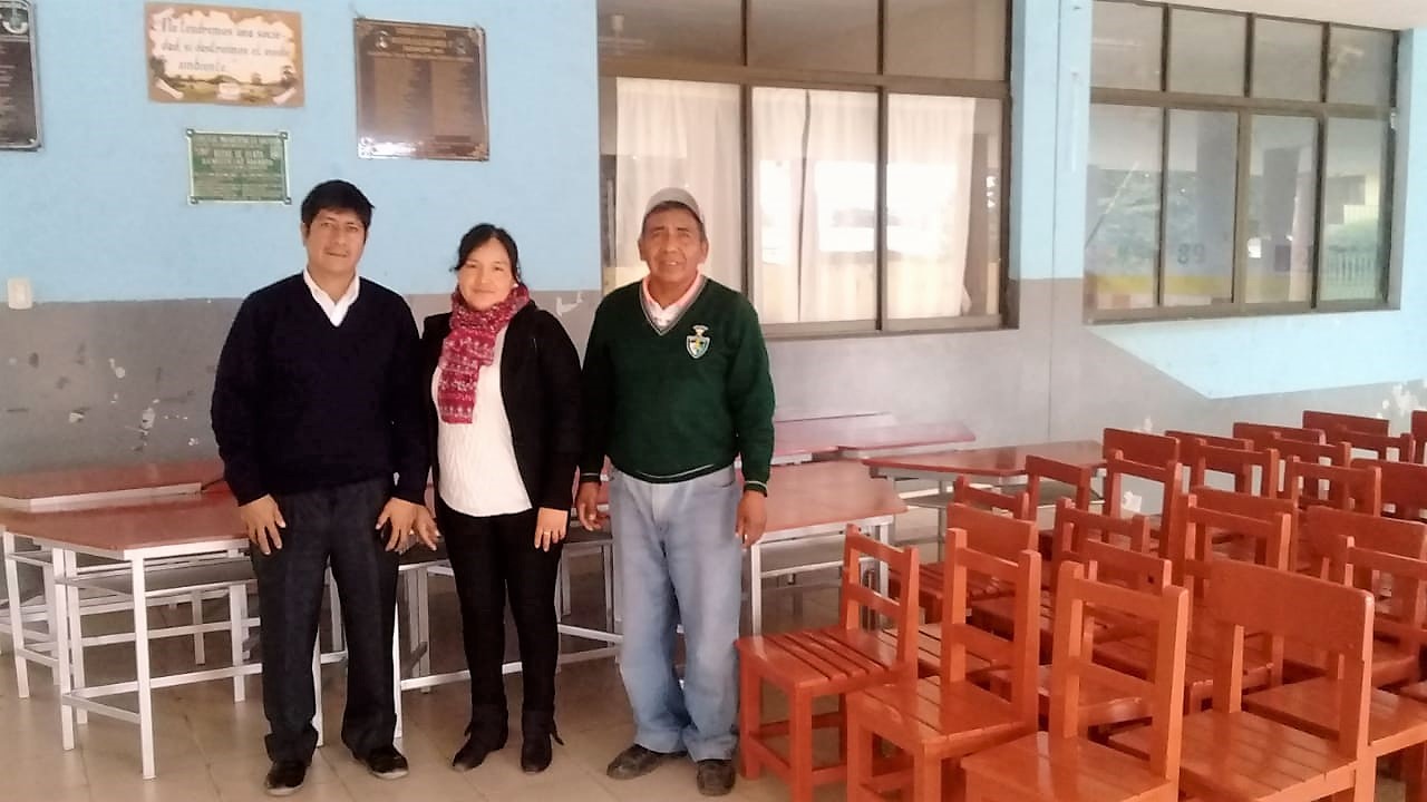 Alcaldía entrega mobiliario escolar a UE. Néstor Paz Galarza